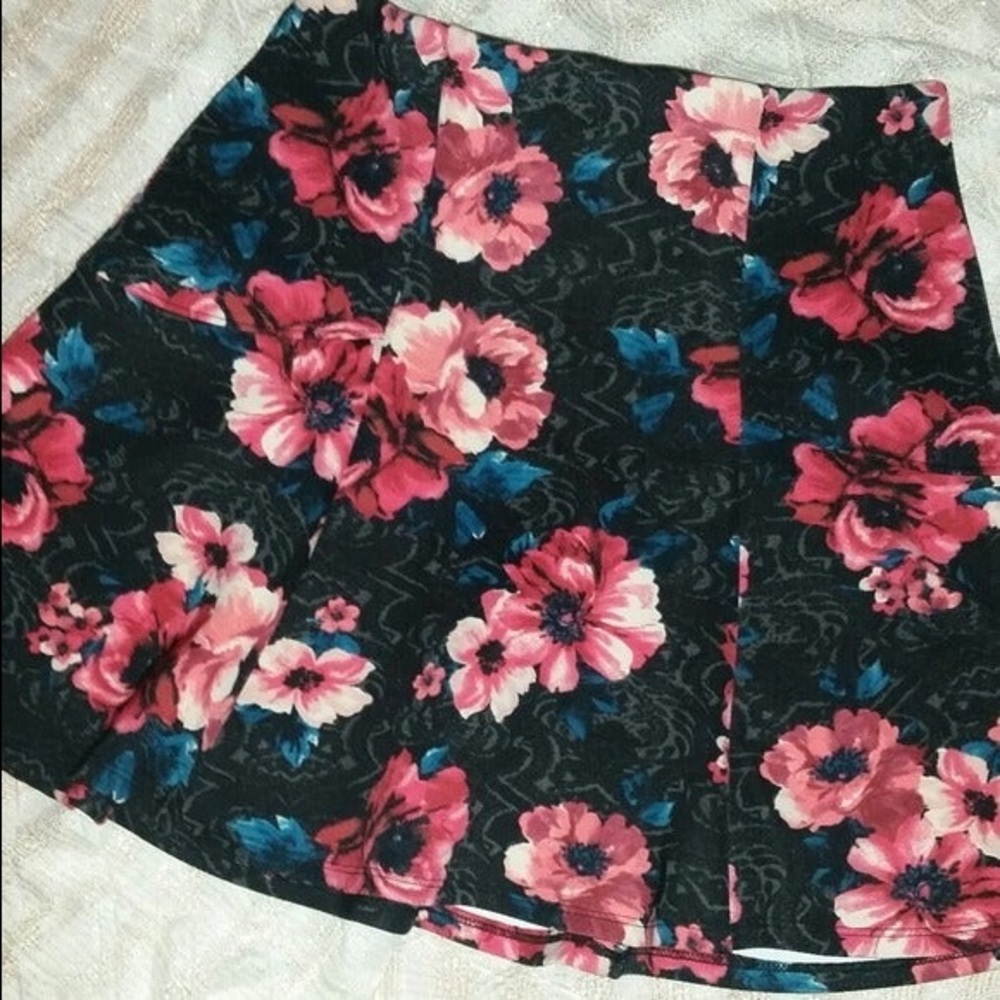 Hollister Floral Skater Skirt